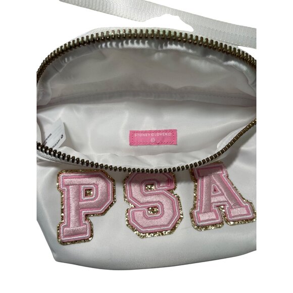Juicy Couture /Stoney Clover White Fanny Pack‎ with PSA Bejeweled Patches - Picture 3 of 11